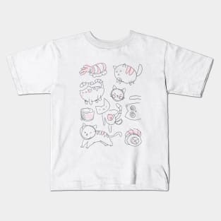 Bad Cat Doodles Kids T-Shirt